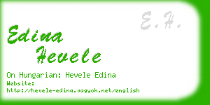 edina hevele business card